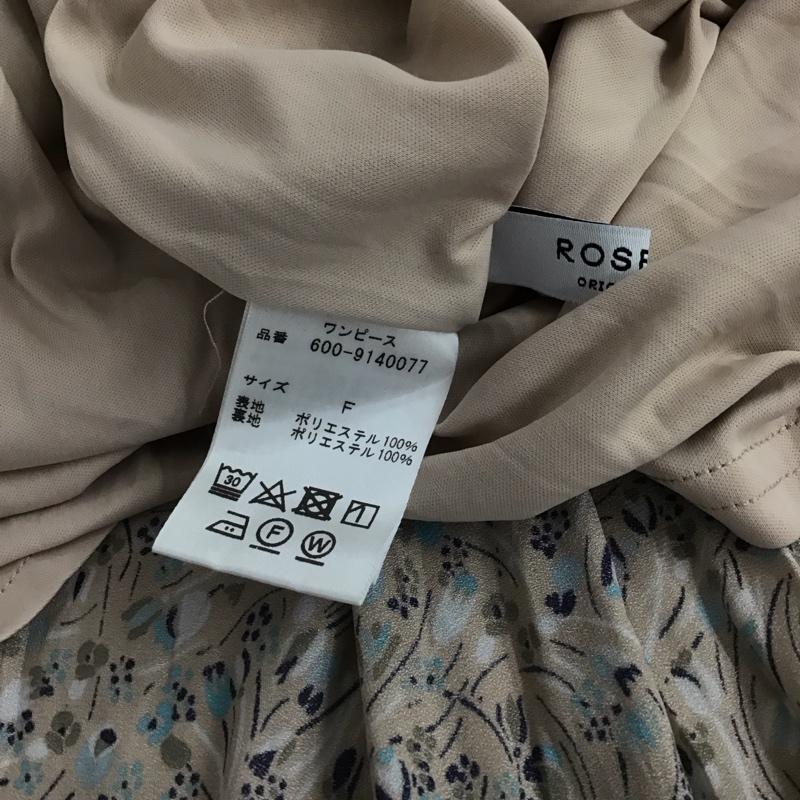 ローズバッド ROSE BUD ワンピース ロングスカート 半袖ロングワンピース フレアスカート ウエスト切り替え FREE プリント マルチカラー / マルチカラー / レディース USED 古着 中古 10147896