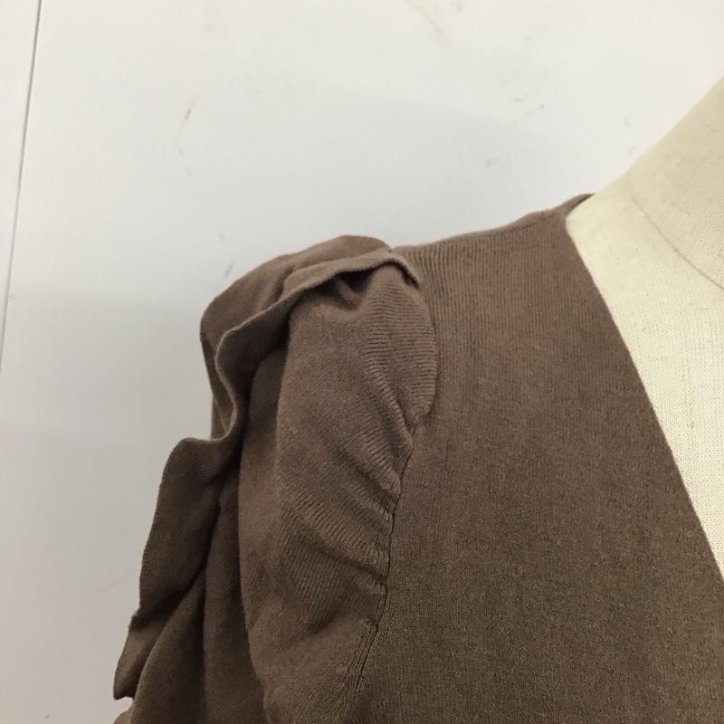 ノーリーズソフィ NOLLEY S Sophi カットソー 長袖 長袖カットソー Vネックカットソー ロングスリーブカットソー 38 無地 茶 / ブラウン / レディース USED 古着 中古 10124576