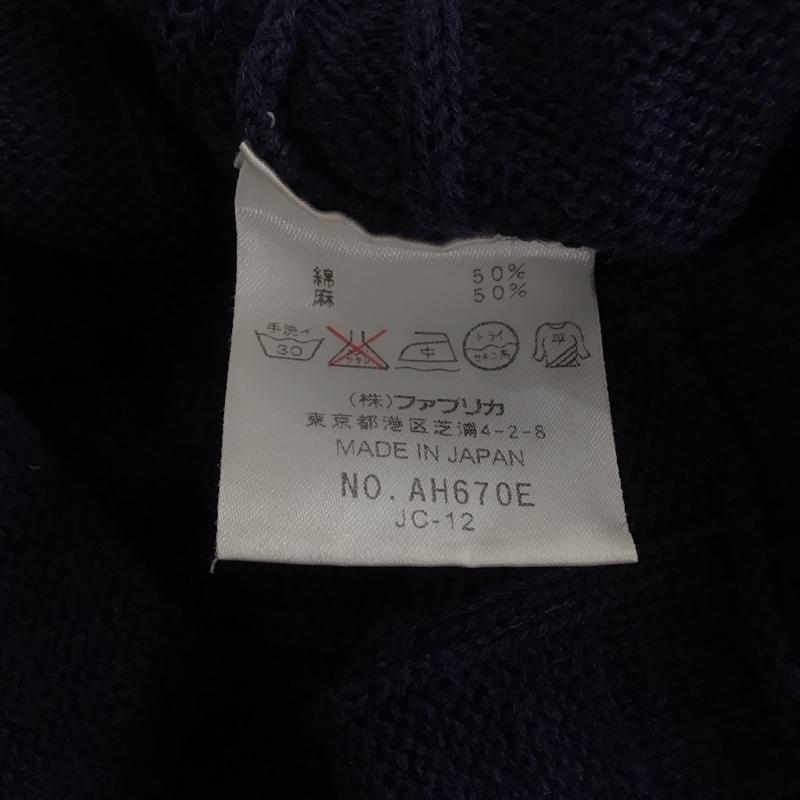 ラコステ LACOSTE ニット、セーター 長袖 長袖ニットカットソー クルーネック セーター 5 ロゴ、文字 紺 / ネイビー / メンズ USED 古着 中古 10138412
