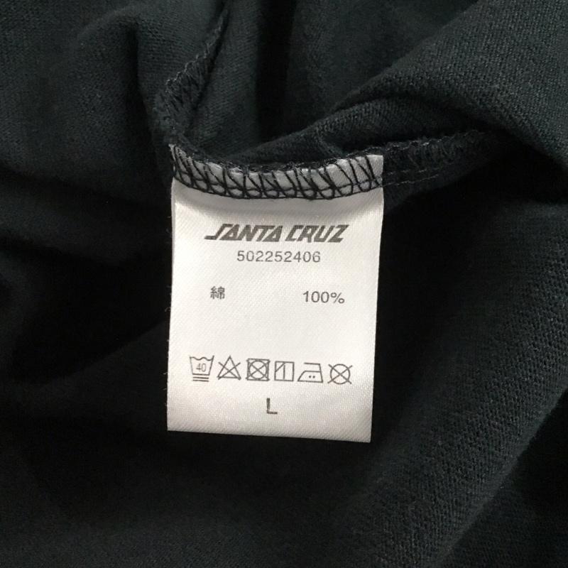 サンタクルーズ SANTA CRUZ Tシャツ 半袖 半袖カットソー プリントTシャツ クルーネックカットソー L ロゴ、文字 黒 / ブラック / メンズ USED 古着 中古 10141673