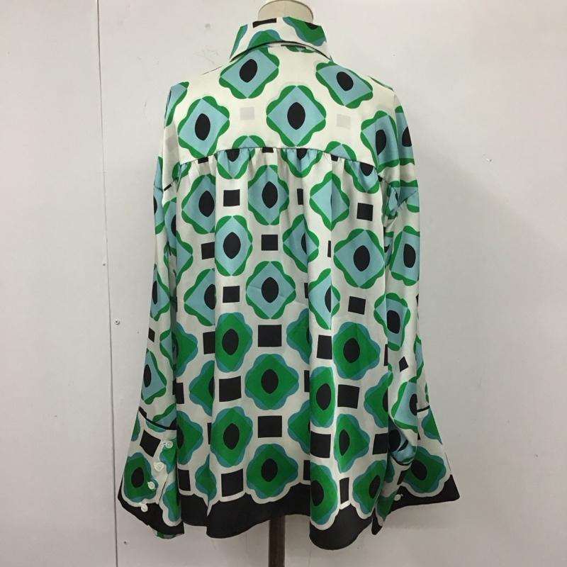 ザラ ZARA シャツ、ブラウス 長袖 長袖シャツ プリントシャツ カラーシャツ 長袖カットソー S プリント マルチカラー / マルチカラー / レディース USED 古着 中古 10109538