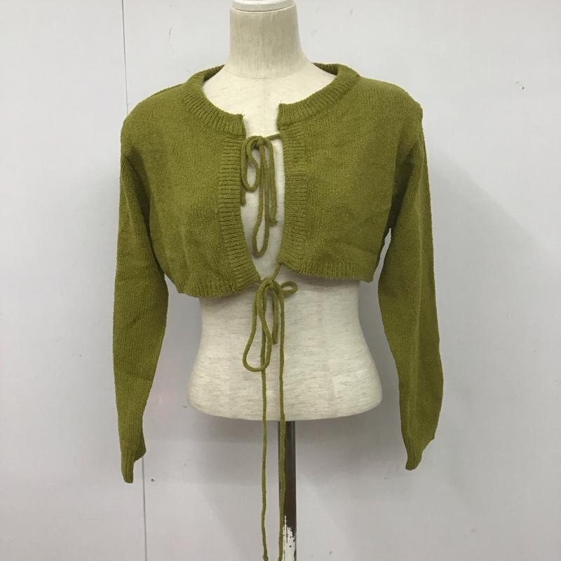 マルク MARQUE カーディガン 長袖 FREE 無地 薄緑 / ライトグリーン / レディース USED 古着 中古 10127464