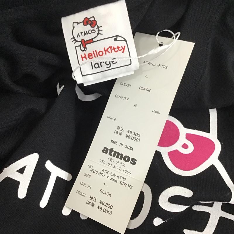 アトモス atmos Tシャツ 半袖 半袖カットソー プリントTシャツ クルーネックカットソー L プリント 黒 / ブラック /  メンズ USED 古着 中古 10113153