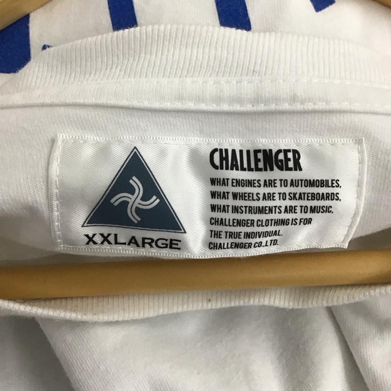 チャレンジャー CHALLENGER Tシャツ 半袖 半袖カットソー プリントTシャツ クルーネックカットソー XXL ロゴ、文字 白 / ホワイト / メンズ USED 古着 中古 10137358