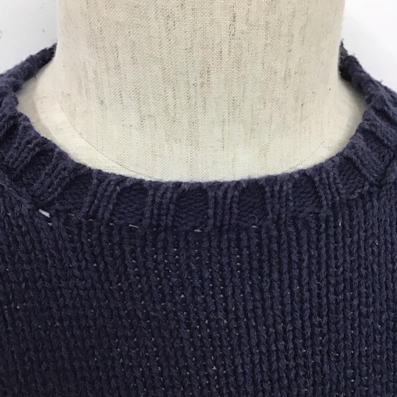 ポロバイラルフローレン Polo by RALPH LAUREN ニット、セーター 長袖 長袖ニットカットソー クルーネック セーター S ロゴ、文字 紺 / ネイビー / メンズ USED 古着 中古 10124948