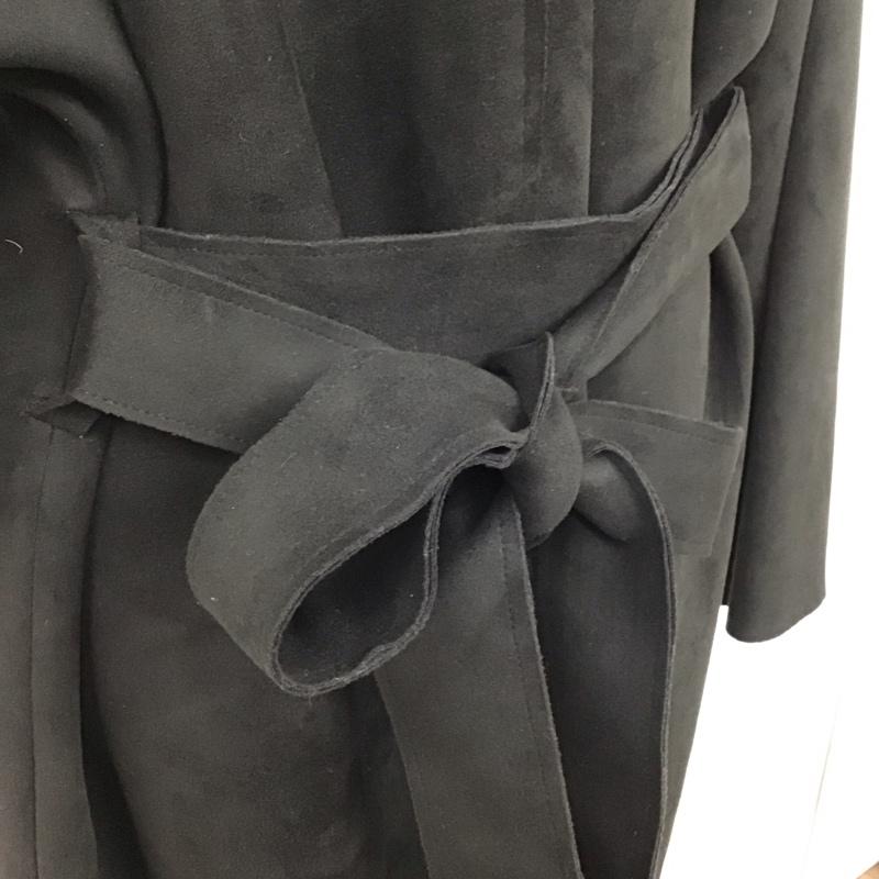 ザラ ZARA コート コート一般 ロングコート ロングジャケット カラージャケット アウター M 無地 黒 / ブラック / レディース USED 古着 中古 10120861