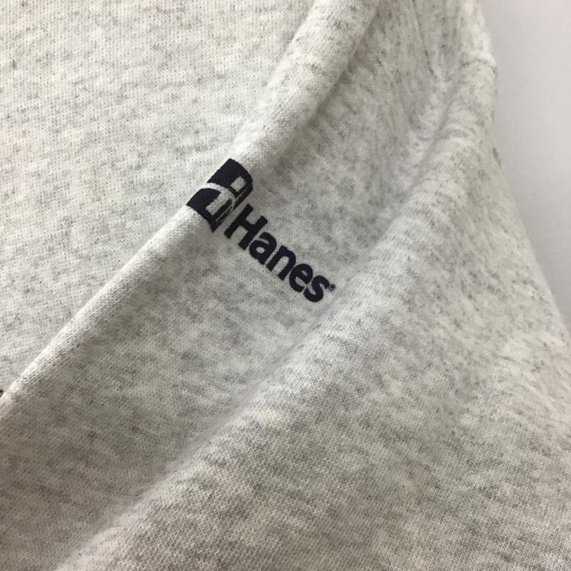 ヘインズ HANES パーカー 長袖 長袖パーカー フード付きパーカー プリントスウェット トレーナー M ロゴ、文字 灰 / グレー / メンズ USED 古着 中古 10108026