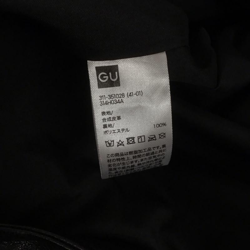 ジーユー GU ジャケット、上着 ライダース 351028 2WAYライダース UNDERCOVER ベスト フェイクレザー XL 無地 黒 / ブラック / メンズ USED 古着 中古 10107062