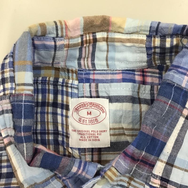 ブルックスブラザーズ BROOKS BROTHERS シャツ、ブラウス 半袖 半袖シャツ カラーシャツ 半袖カットソー チェックシャツ M チェック マルチカラー / マルチカラー /  メンズ USED 古着 中古 10111460