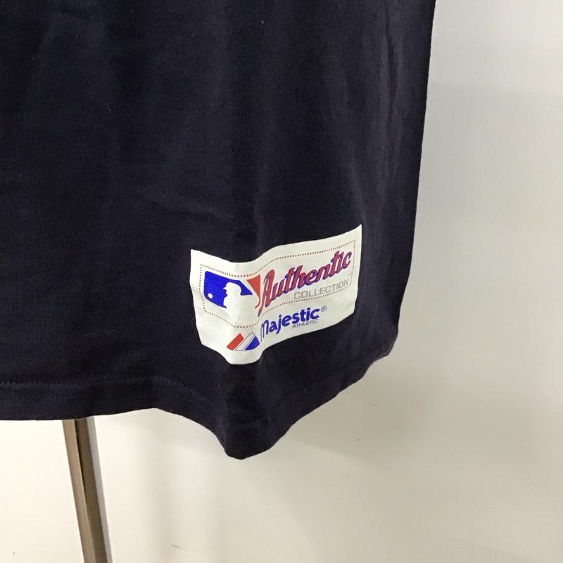 マジェスティック MAJESTIC Tシャツ 半袖 半袖カットソー プリントTシャツ クルーネックカットソー M プリント 紺 / ネイビー /  メンズ USED 古着 中古 10111139