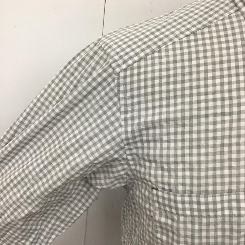フォックスファイヤー FOXFIRE シャツ、ブラウス 長袖 長袖シャツ カラーシャツ ポケットシャツ 長袖カットソー ギンガムチェックシャツ S チェック 白 / ホワイト / X 灰 / グレー /  メンズ USED 古着 中古 10110418