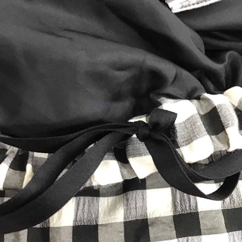 レプシィム LEPSIM スカート ロングスカート L チェック 白 / ホワイト / X 黒 / ブラック / レディース USED 古着 中古 10134707