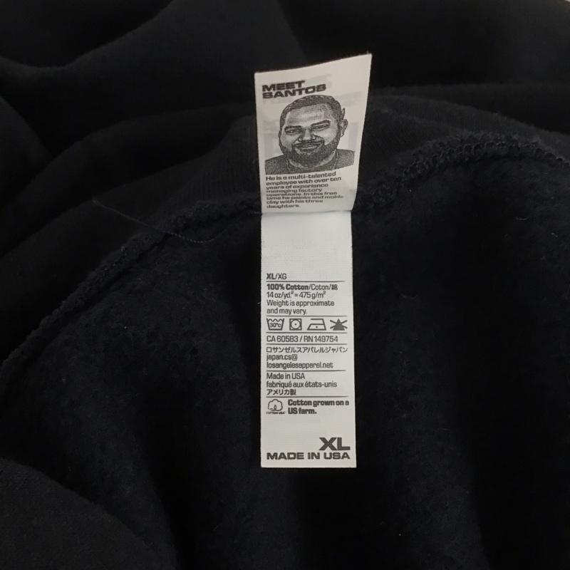 ロサンゼルスアパレル LOS ANGELES APPAREL パーカー 長袖 長袖パーカー プルオーバーパーカー スウェット XL 無地 紺 / ネイビー / メンズ USED 古着 中古 10127519