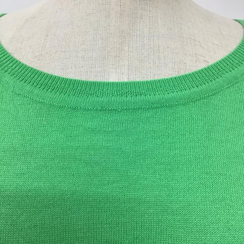 ザラ ZARA ニット、セーター 長袖 長袖ニットカットソー ニット セーター クルーネックニット S 無地 緑 / グリーン /  レディース USED 古着 中古 10112190
