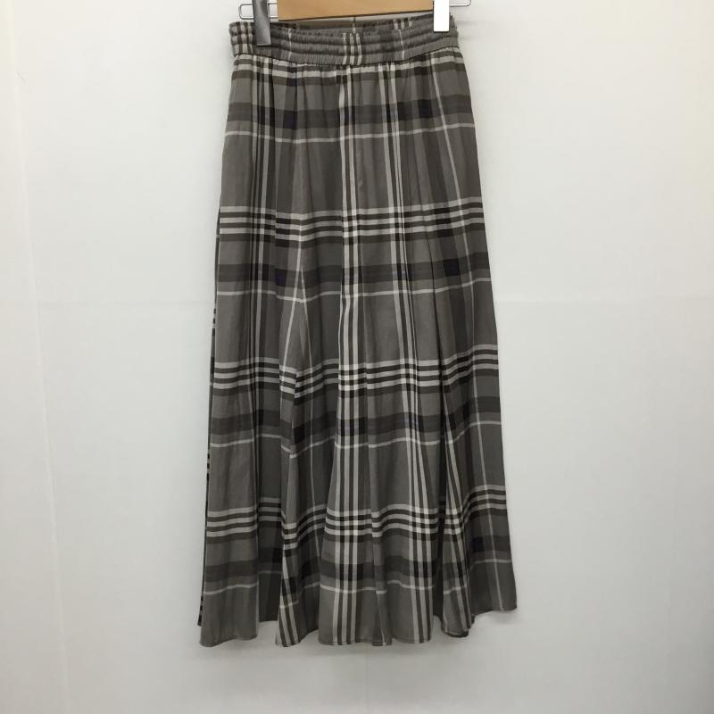 グローバルワーク GLOBAL WORK スカート ロングスカート S チェック 茶 / ブラウン / レディース USED 古着 中古 10138074