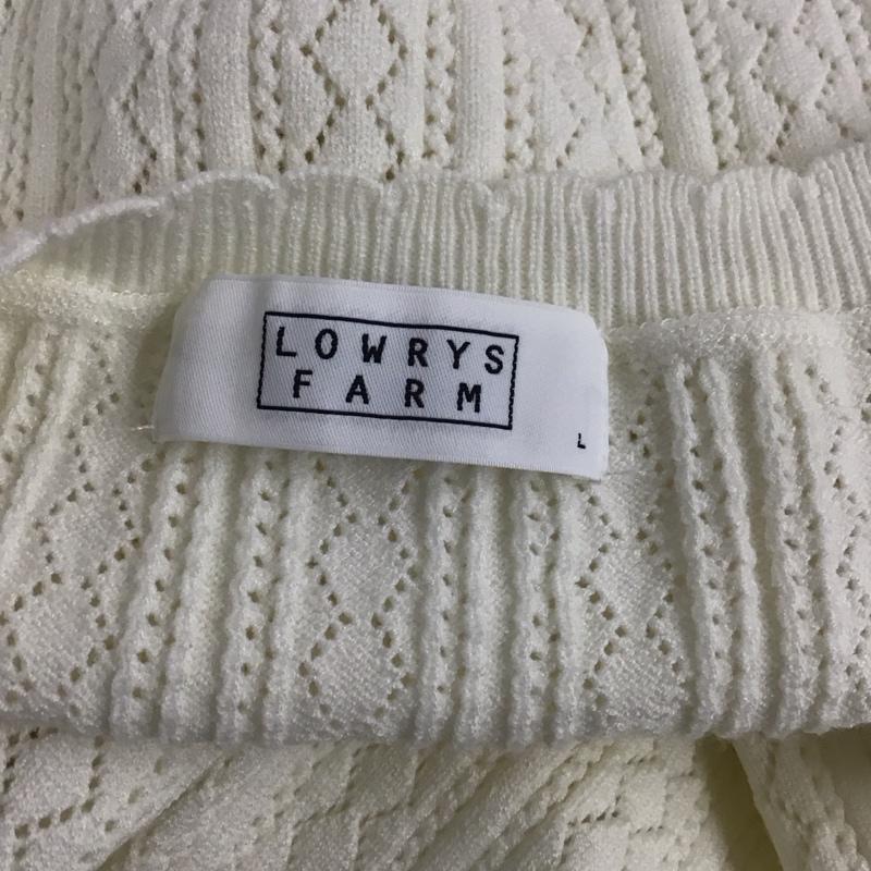 ローリーズファーム LOWRYS FARM カーディガン 長袖 長袖カーディガン 前ボタン ニットカーディガン L 白 / ホワイト / レディース USED 古着 中古 10126920
