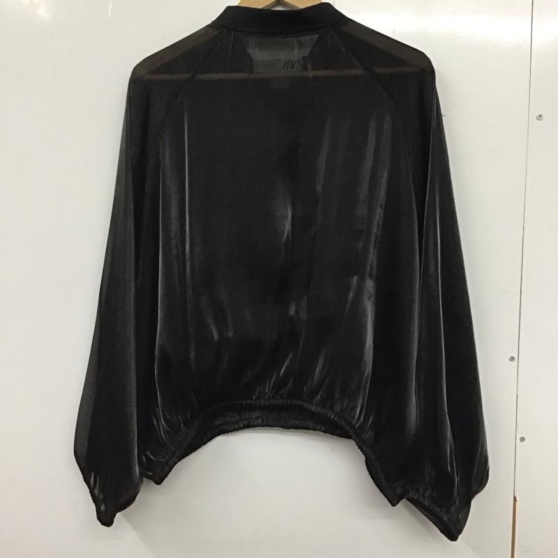 ザラ ZARA ジャケット、上着 ジャンパー、ブルゾン 4968/024/800 シアーブルゾン XL 無地 黒 / ブラック / レディース USED 古着 中古 10138019