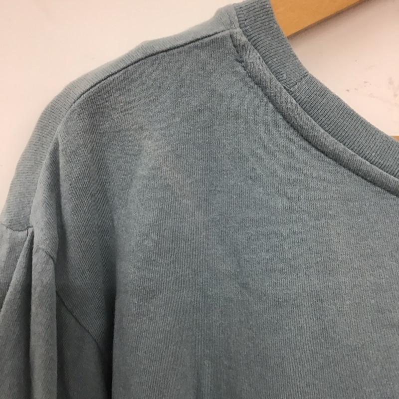 ニコアンド niko and... カットソー 七分袖 83333401 袖ギャザー M 無地 水色 / ライトブルー / レディース USED 古着 中古 10129155