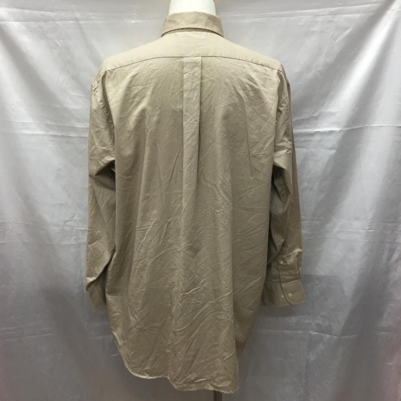 チャップス CHAPS シャツ、ブラウス 長袖 ボタンダウン L 無地 ベージュ / ベージュ / メンズ USED 古着 中古 10116093