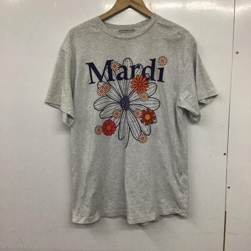 マルディメクルディ MARDI MERCREDI Tシャツ 半袖 クルーネック プリント ロゴ、文字 灰 / グレー / レディース USED 古着 中古 10138949