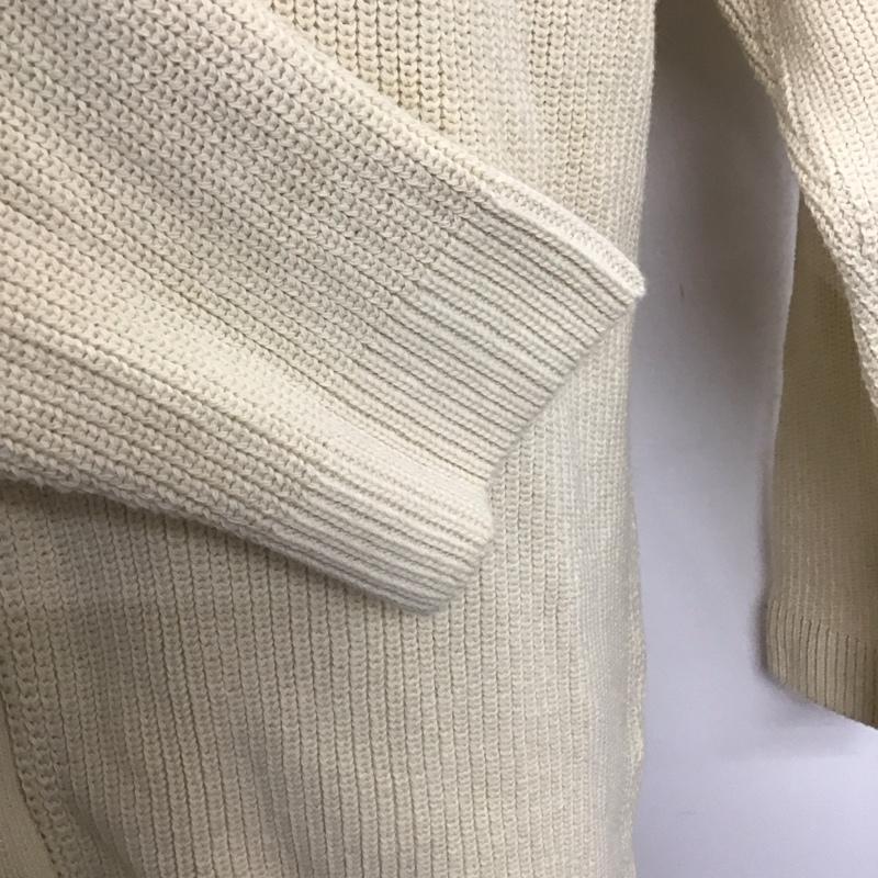 ザラ ZARA カーディガン 長袖 長袖カーディガン 長袖カットソー ノーカラージャケット 前開カーディガン M 無地 白 / ホワイト / メンズ USED 古着 中古 10124561