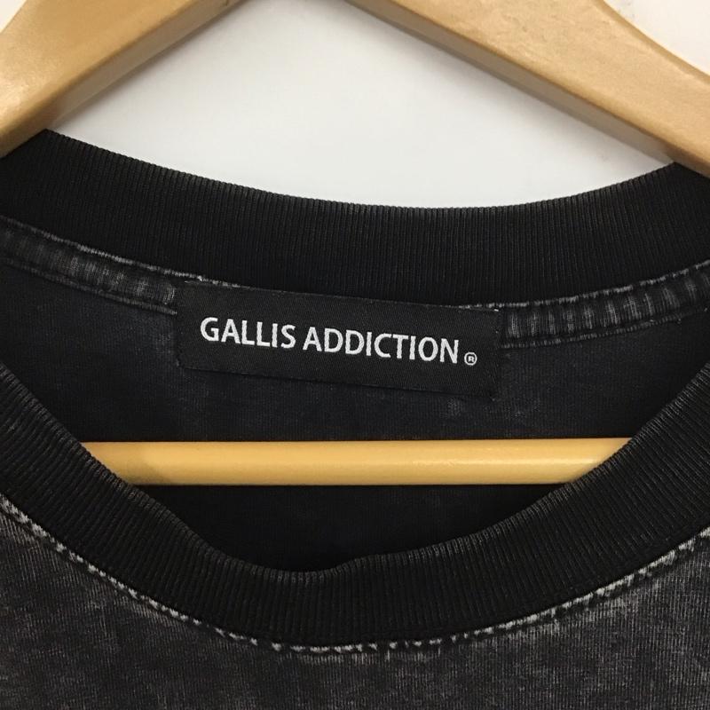 ガリスアディクション GALLIS ADDICTION Tシャツ 半袖 半袖カットソー プリントTシャツ クルーネックカットソー FREE プリント 黒 / ブラック / メンズ USED 古着 中古 10139755