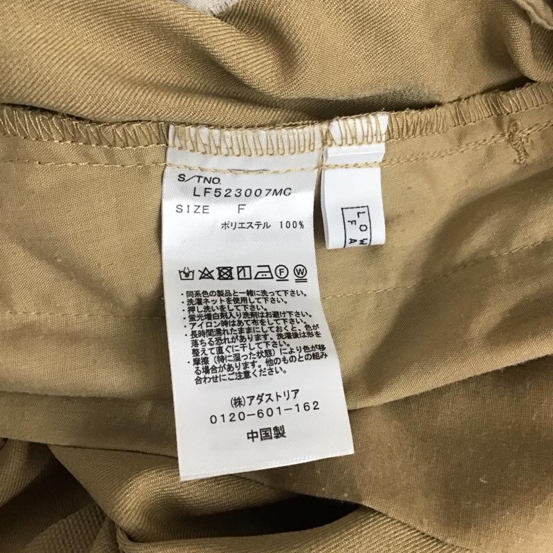 ローリーズファーム LOWRYS FARM パンツ スラックス LF523007MC タック入りパンツ FREE 無地 ベージュ / ベージュ / レディース USED 古着 中古 10107364