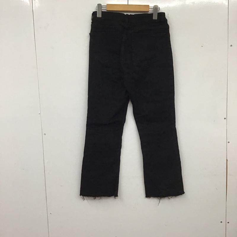 ザラ ZARA パンツ デニム、ジーンズ ブラックデニム 40 無地 黒 / ブラック / レディース USED 古着 中古 10136939