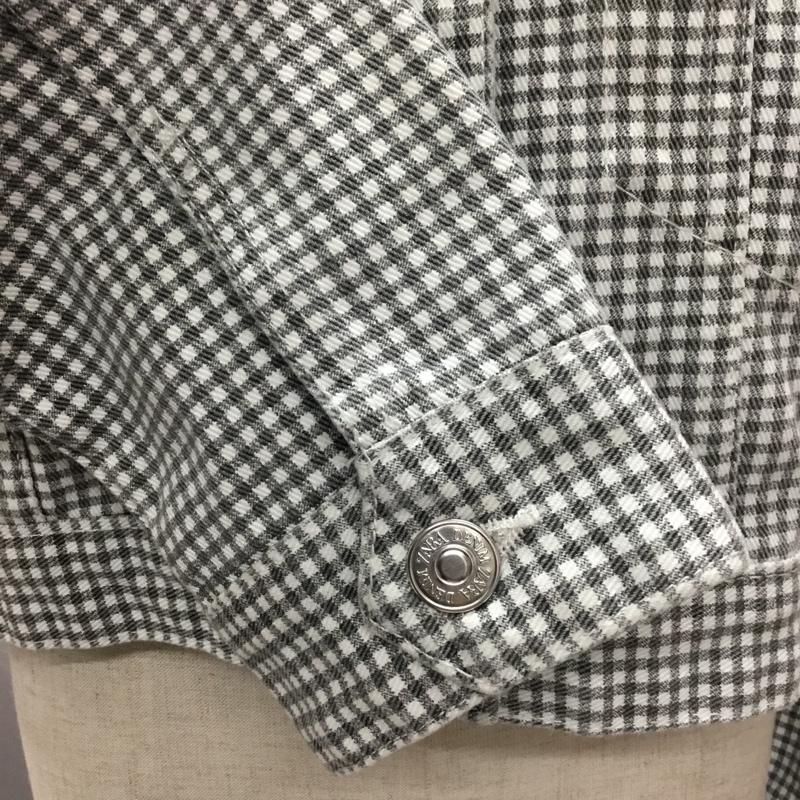 ザラ ZARA ジャケット、上着 ジャケット、ブレザー カジュアルジャケット カラージャケット ポケットジャケット アウター S チェック 白 / ホワイト / X 黒 / ブラック / レディース USED 古着 中古 10115791