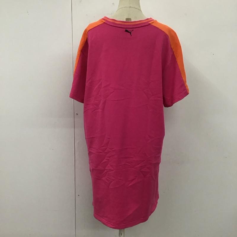 プーマ PUMA Tシャツ 半袖 845207-13 REBEL RELOAD クルーネック L ロゴ、文字 桃 / ピンク / レディース USED 古着 中古 10120050
