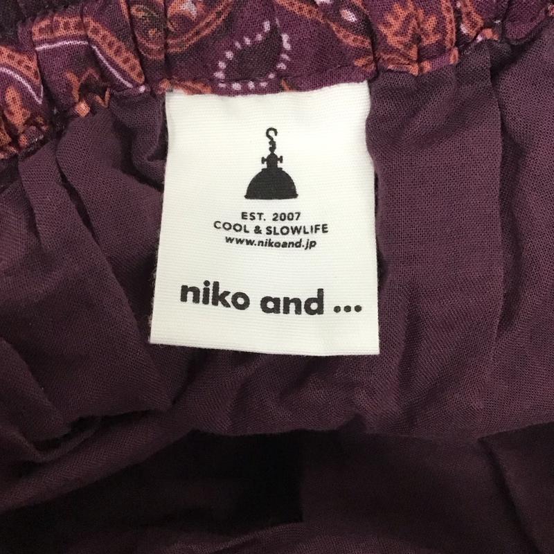 ニコアンド niko and... スカート ロングスカート ST93CM01KO コットンボイルアソートフレアロングスカート 総柄 紫 / パープル / レディース USED 古着 中古 10137183