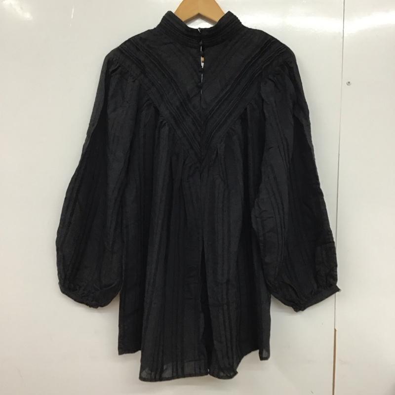 フラーネ Frene シャツ、ブラウス 長袖 FREE 無地 黒 / ブラック / レディース USED 古着 中古 10130281