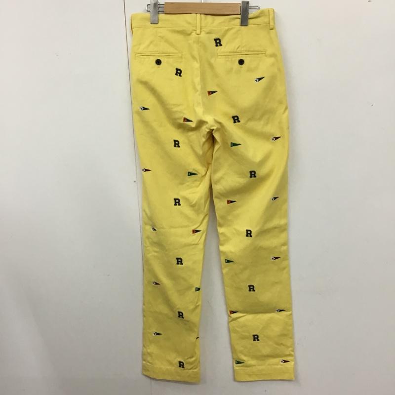 ラグビー RUGBY パンツ チノパン チノパン カジュアルパンツ ワイドパンツ ストレートパンツ 28インチ ロゴ、文字 黄 / イエロー /  メンズ USED 古着 中古 10120947