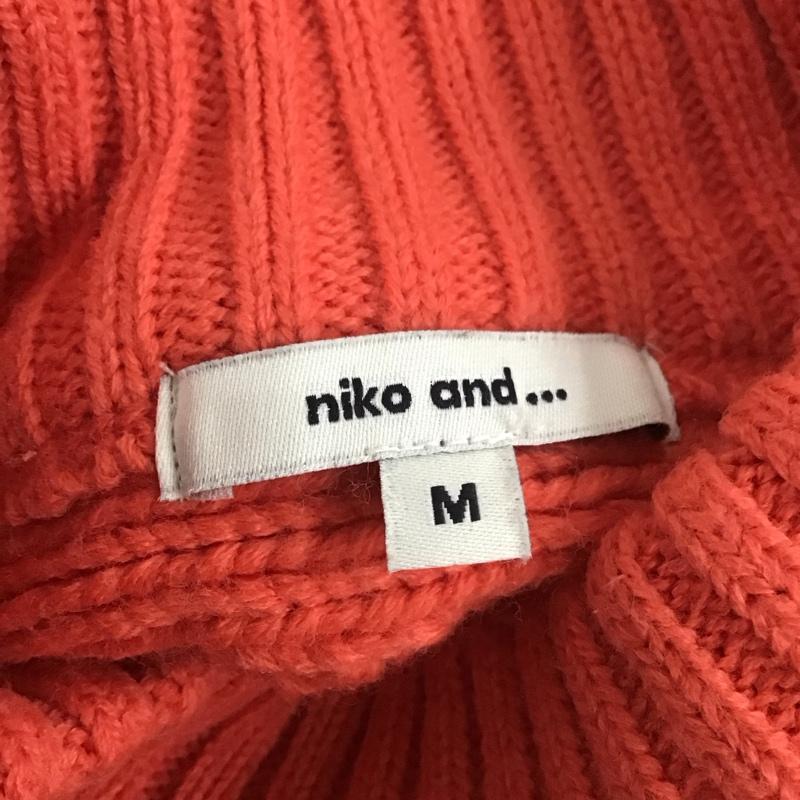 ニコアンド niko and... ニット、セーター 長袖 長袖 M 総柄 橙 / オレンジ /  レディース USED 古着 中古 10111515