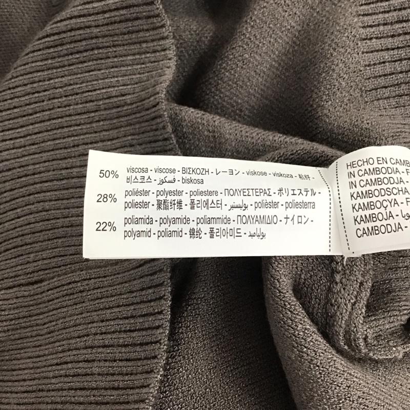 ザラ ZARA ニット、セーター 長袖 長袖ニットカットソー タートルネック セーター XL 無地 灰 / グレー / メンズ USED 古着 中古 10133235