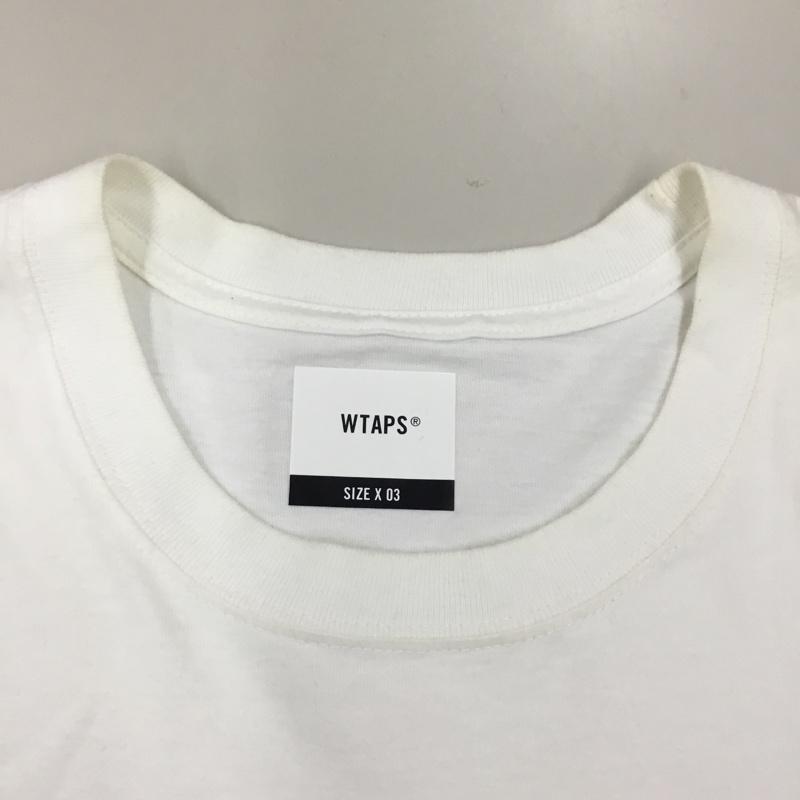 ダブルタップス WTAPS Tシャツ 半袖 半袖カットソー プリントTシャツ クルーネックカットソー 3 ロゴ、文字 白 / ホワイト / メンズ USED 古着 中古 10114847