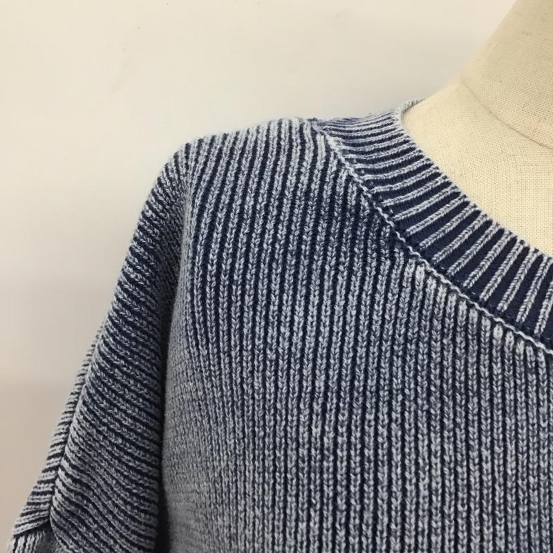 ジーナシス JEANASIS ニット、セーター 長袖 JS064188MN ショート丈 クロップド丈 FREE 無地 紺 / ネイビー /  レディース USED 古着 中古 10107067