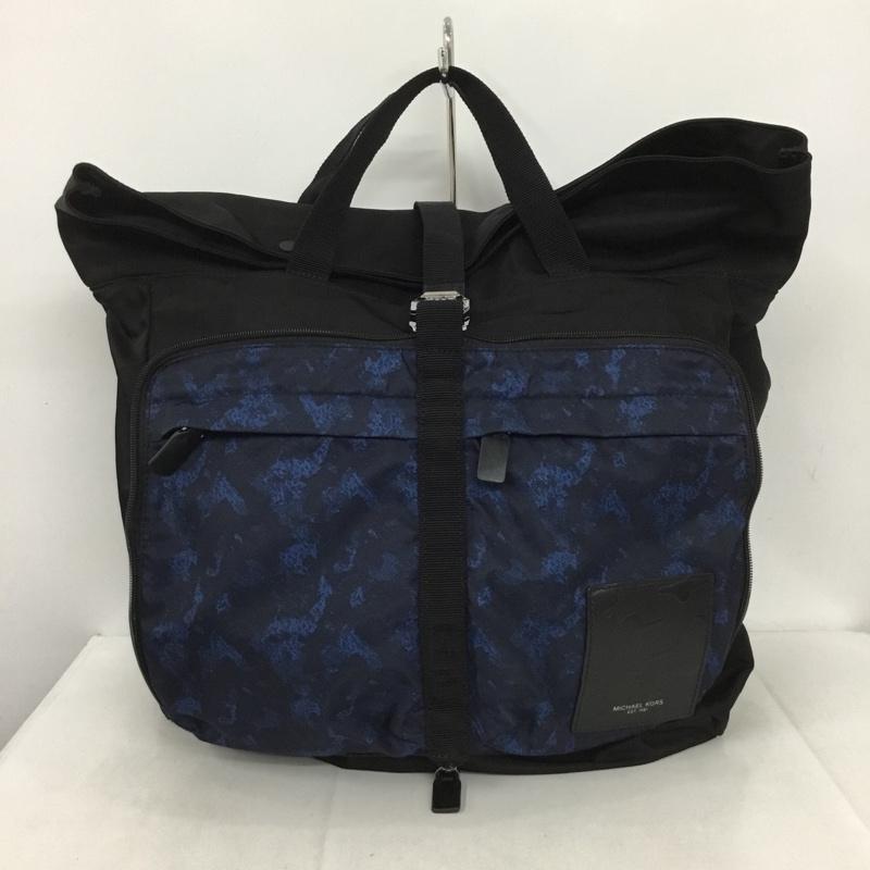 マイケルコース MICHAEL KORS リュックサック、デイパック リュックサック、デイバッグ 37T8LKPN2O KENT PACKABLE SHOPPER TOTE 折り畳み タグ付き カモフラージュ柄・迷彩 黒 / ブラック / メンズ USED 古着 中古 10136704