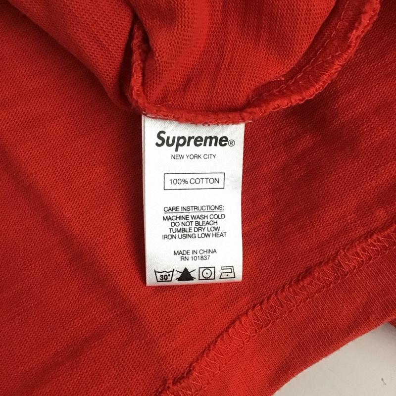 シュプリーム Supreme Tシャツ 半袖 SplitSSTopTee 半袖カットソー バイカラーTシャツ S ロゴ、文字 黒 / ブラック / X 赤 / レッド / メンズ USED 古着 中古 10131537