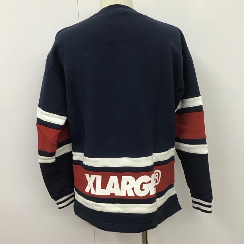 エクストララージ XLARGE トレーナー 長袖 Champion S 無地 紺 / ネイビー / メンズ USED 古着 中古 10107909