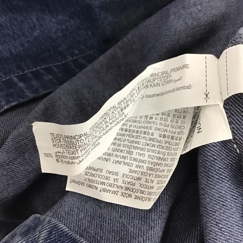 ザラ ZARA ポロシャツ 半袖 半袖ポロシャツ カラーシャツ 半袖カットソー XL 無地 インディゴ / インディゴ / メンズ USED 古着 中古 10133244