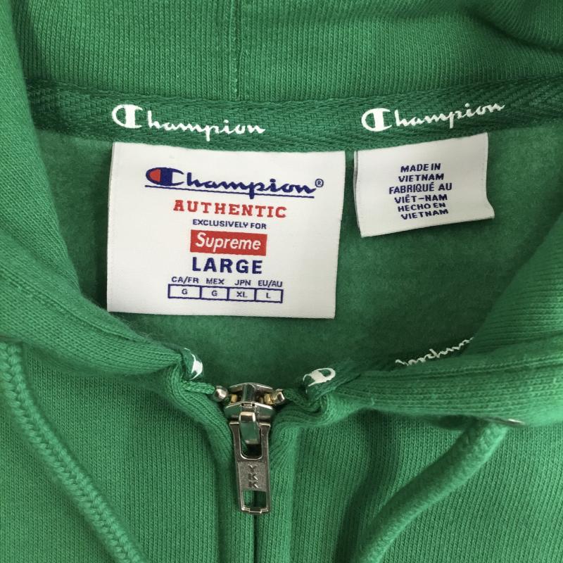 シュプリーム Supreme パーカー 長袖 Champion 24SS Zip Up Hooded Sweatshirt ジップパーカー L ロゴ、文字 緑 / グリーン / メンズ USED 古着 中古 10136776