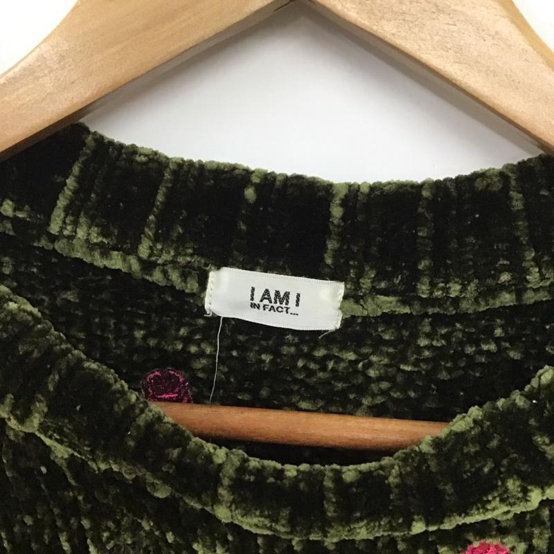 アイアムアイボイガル I AM I BOYGAL ニット、セーター 長袖 FREE 刺繍 緑 / グリーン / レディース USED 古着 中古 10136478
