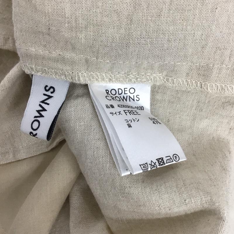 ロデオクラウンズ Rodeo Crowns シャツ、ブラウス 長袖 429DSR30-0030 ロールアップリネンビッグシャツ FREE 無地 ベージュ / ベージュ / レディース USED 古着 中古 10138911