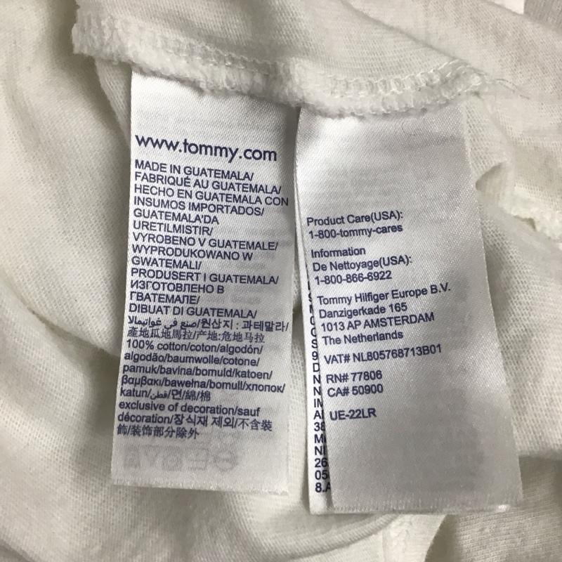 トミーヒルフィガー TOMMY HILFIGER Tシャツ 半袖 クルーネック S ロゴ、文字 白 / ホワイト / X 赤 / レッド / X 紺 / ネイビー / レディース USED 古着 中古 10121131