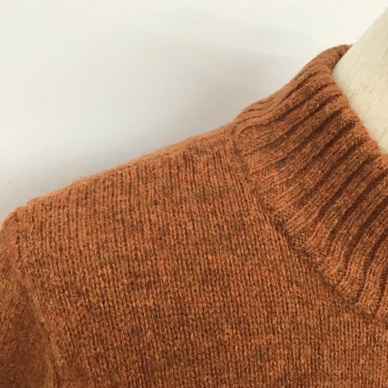 エルエルビーン L.L.Bean ニット、セーター 長袖 285327 ハーフジップ エルボーパッチ S 無地 橙 / オレンジ / メンズ USED 古着 中古 10111250