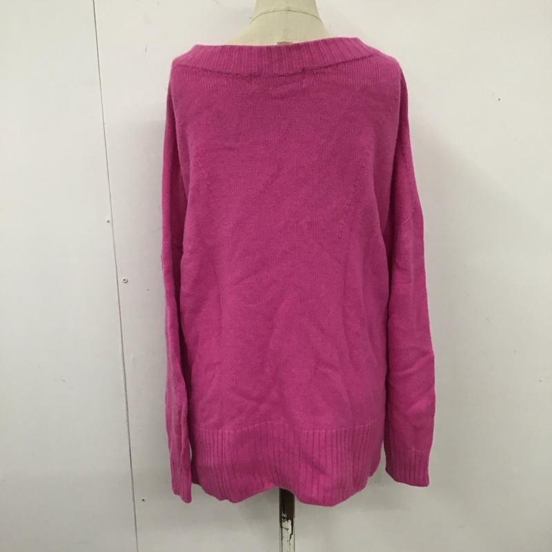 シップス SHIPS ニット、セーター 長袖 長袖ニットカットソー ニット セーター クルーネックニット 無地 桃 / ピンク / レディース USED 古着 中古 10120942