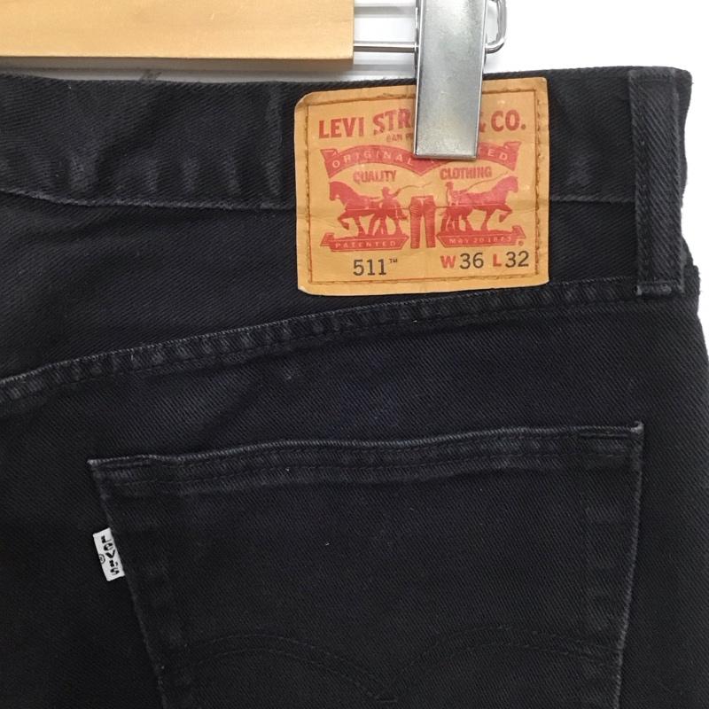 リーバイストラウスアンドコー Levi Strauss & co. パンツ デニム、ジーンズ デニムパンツ ワイドパンツ カジュアルパンツ 36インチ 無地 黒 / ブラック /  メンズ USED 古着 中古 10126819