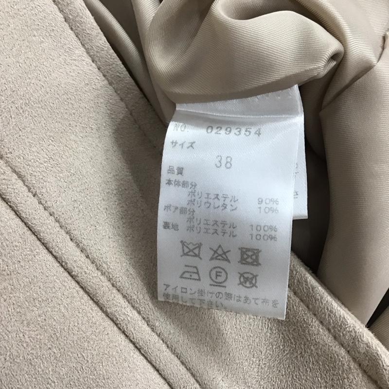 トランテアンソンドゥモード 31 Sons de mode ジャケット、上着 ジャケット、ブレザー ジップアップジャケット アウター ライダース 38 無地 ベージュ / ベージュ / レディース USED 古着 中古 10145068