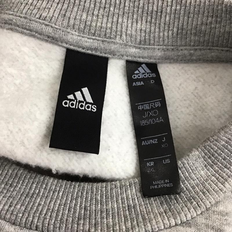 アディダス adidas トレーナー 長袖 GT6349 トレーナー スウェット クルーネック スポーツウェア ロゴ、文字 灰 / グレー / メンズ USED 古着 中古 10109841